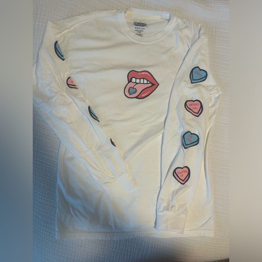 Emma Chamberlain Valentine’s Day Coffee Long Sleeve White T-Shirt